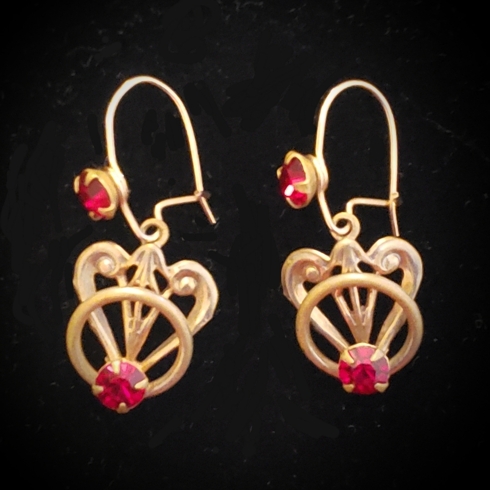 Gold Plated Dangle Medium Size Earrings Fashion Jewelry For Women